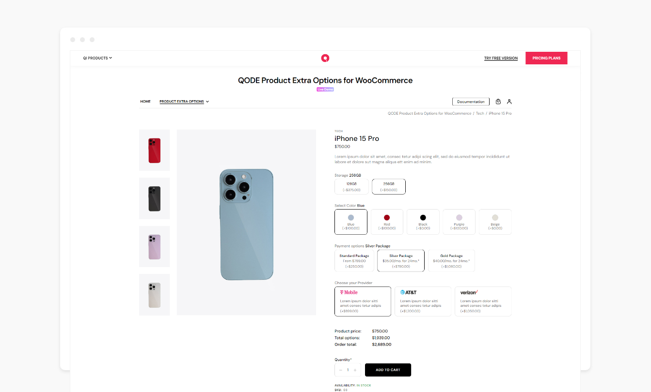 Mobile Phone Extra Options