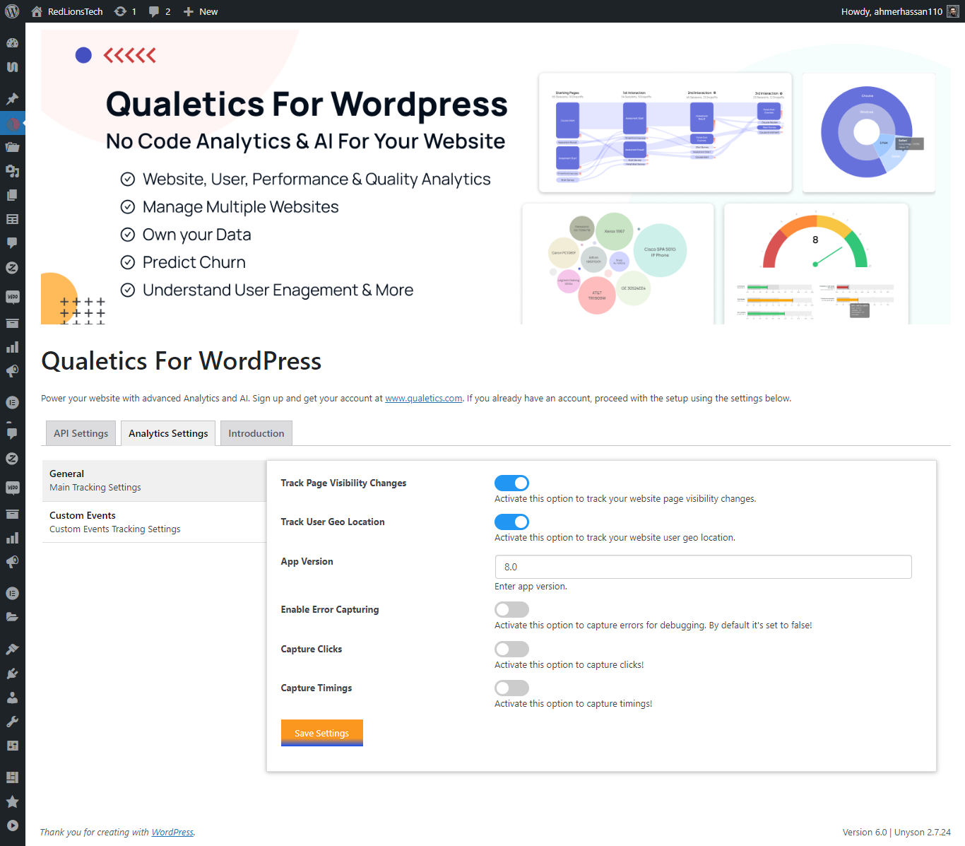 screenshot-2.png (Qualetics >> Analytics Settings >> Main Tracking).
