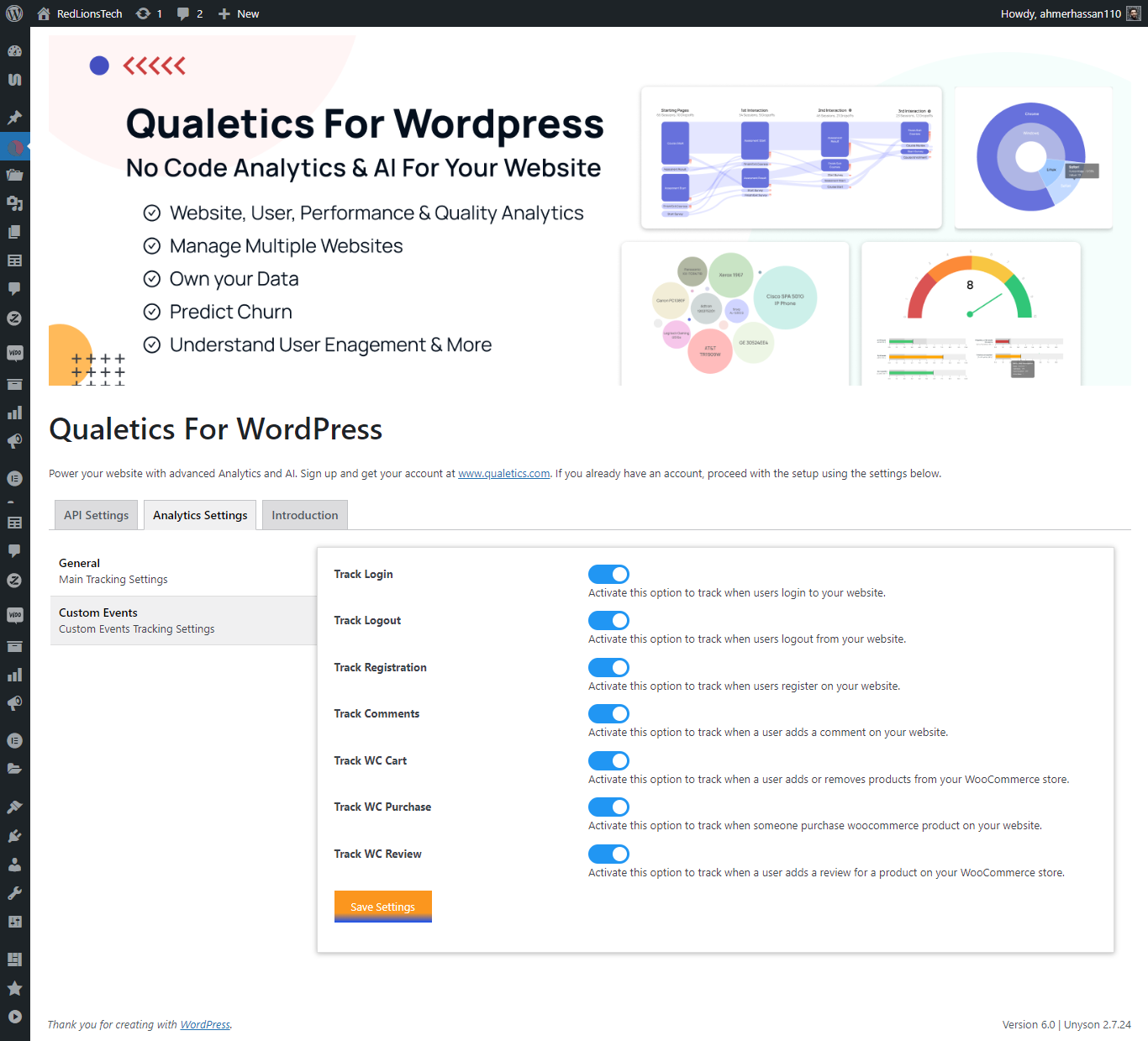 screenshot-3.png (Qualetics >> Analytics Settings >> Custom Events).