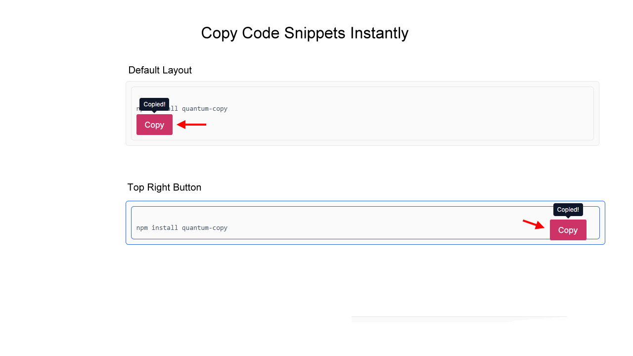 Copy Code Snippets Instantly