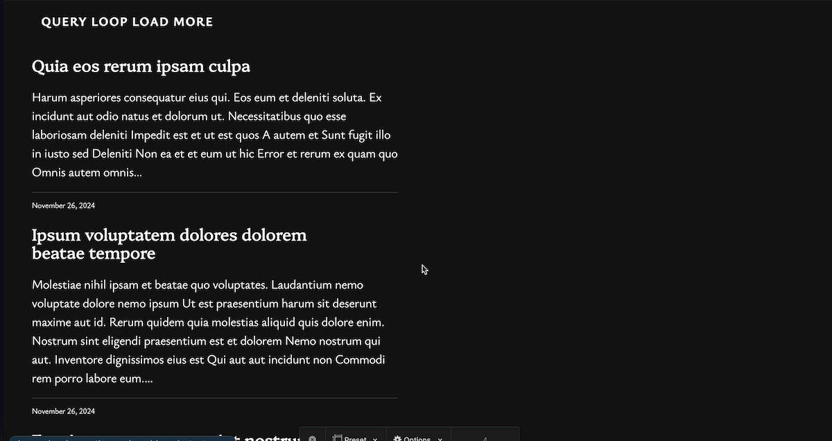 **Frontend - Infinite scroll post**