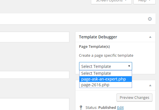 Create page templates from the page edit screen