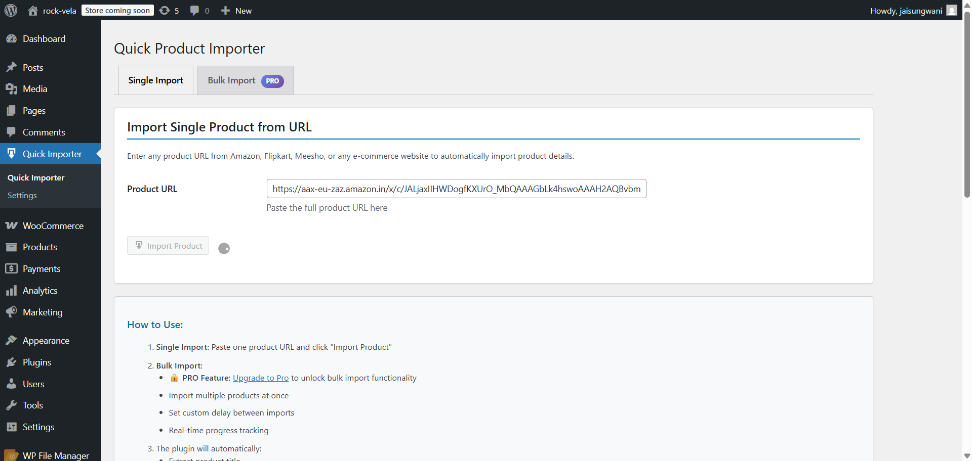 Imported Product Post