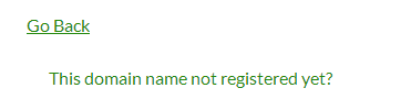 screenshot-3.png shows how the result will be shown after you hit "GET DATA" button and domain name is not registered.