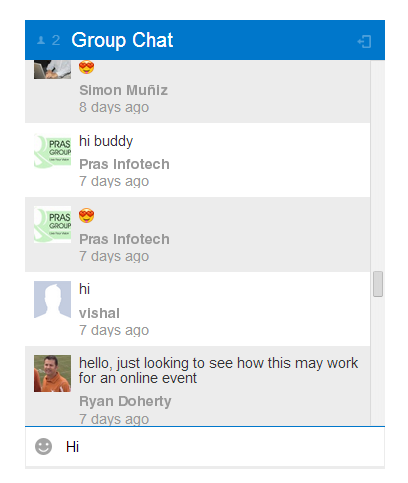 QB Chat Room interface