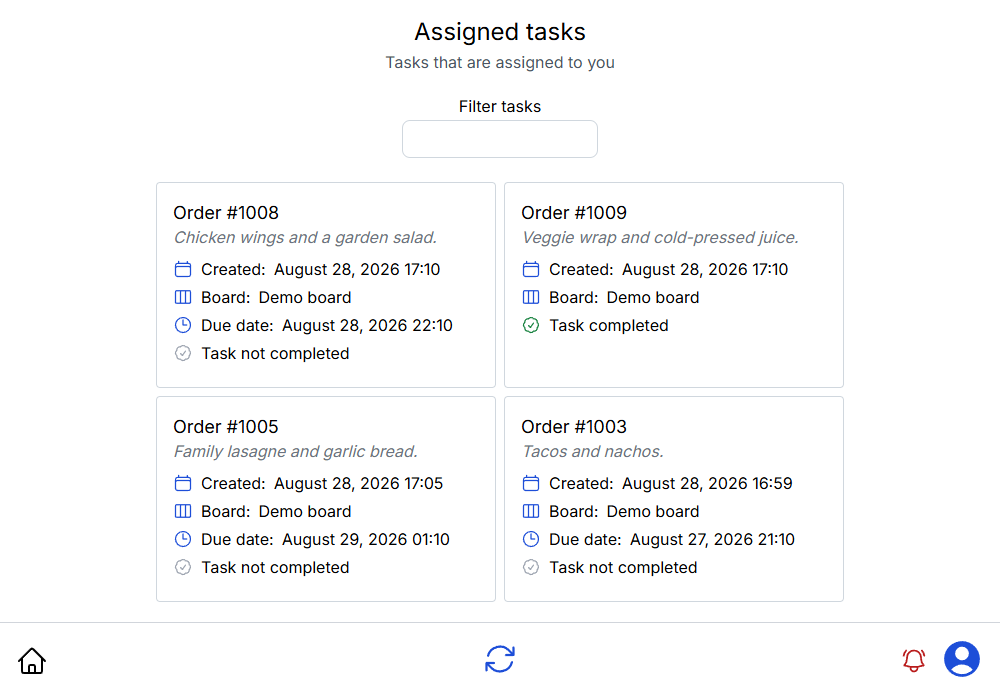 Tasks app assigned tasks
