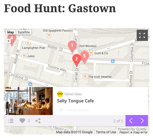 Display your list of locations in an interactive map.