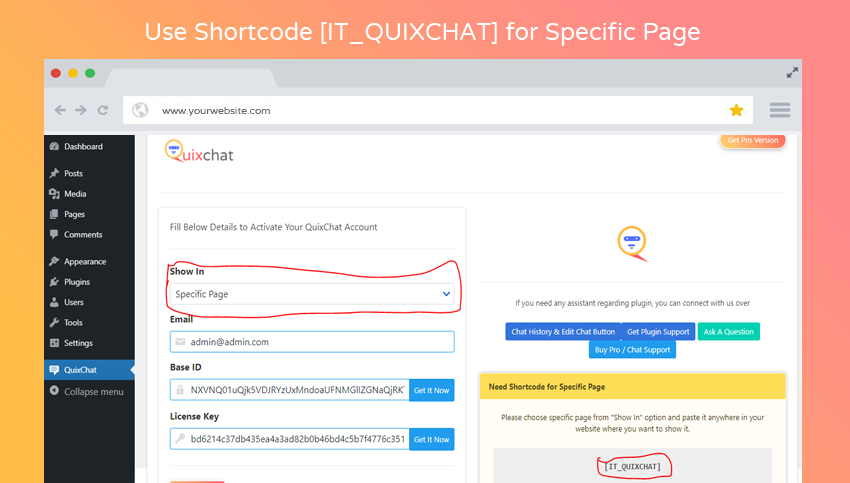 Enter Email Address, Click to "Get Now" Link and get base id & license key.