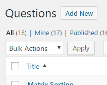 Add New Question