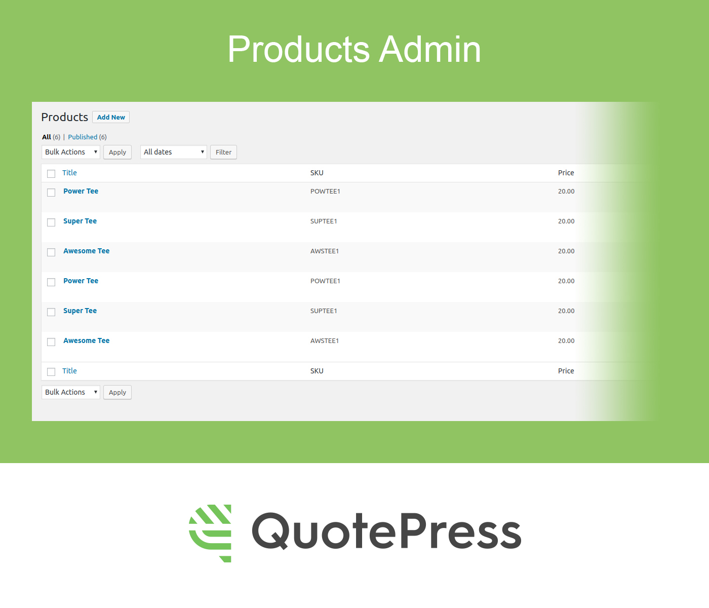 Products Admin