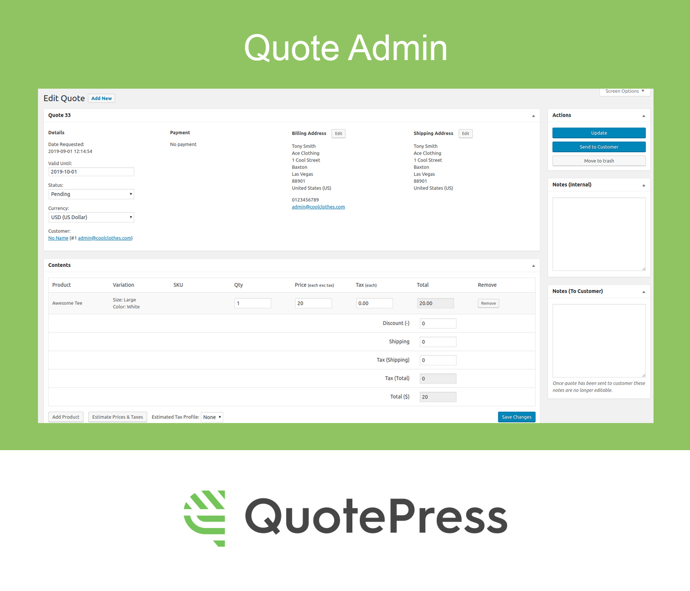 Quote Admin