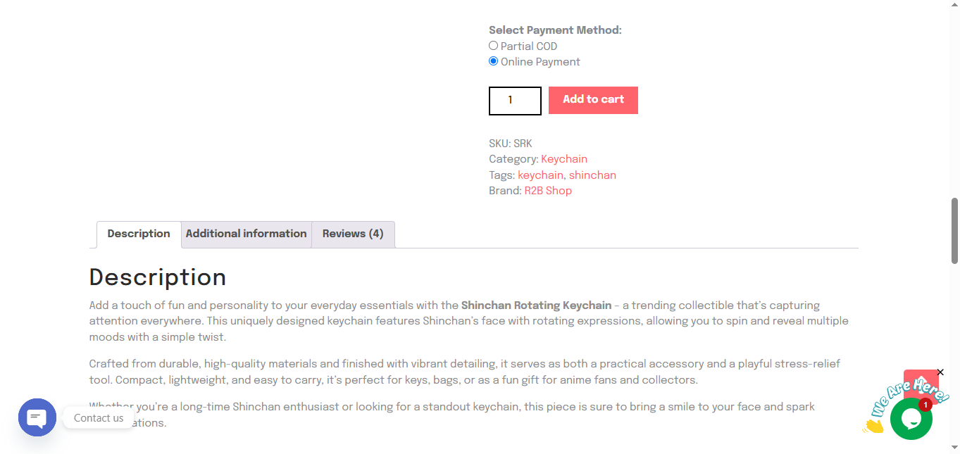 Checkout page showing the Partial COD Lite payment option.