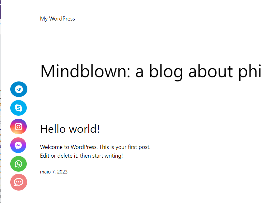 Button pressed and show options