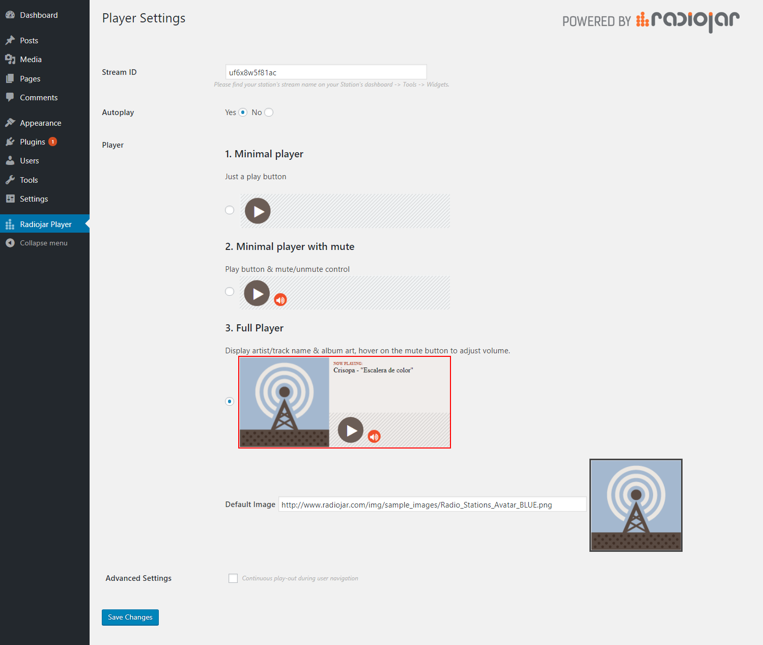 Settings Preview