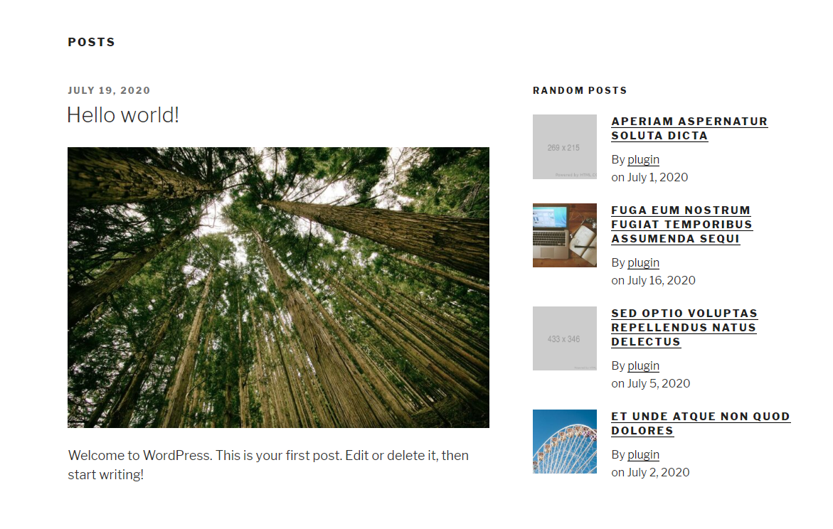 After install this plugin you'll see random in your site look like it.