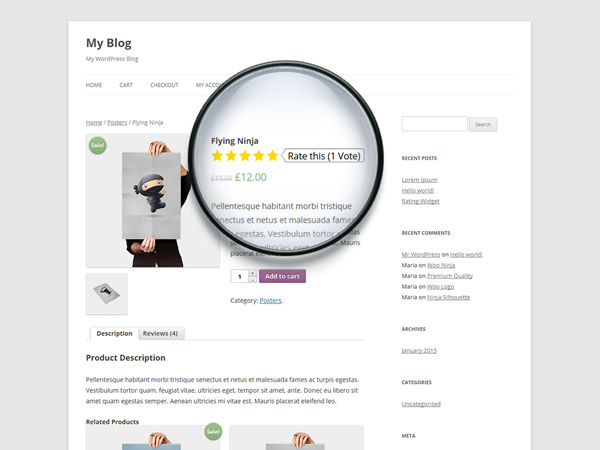 WooCommerce Products Collection Ratings