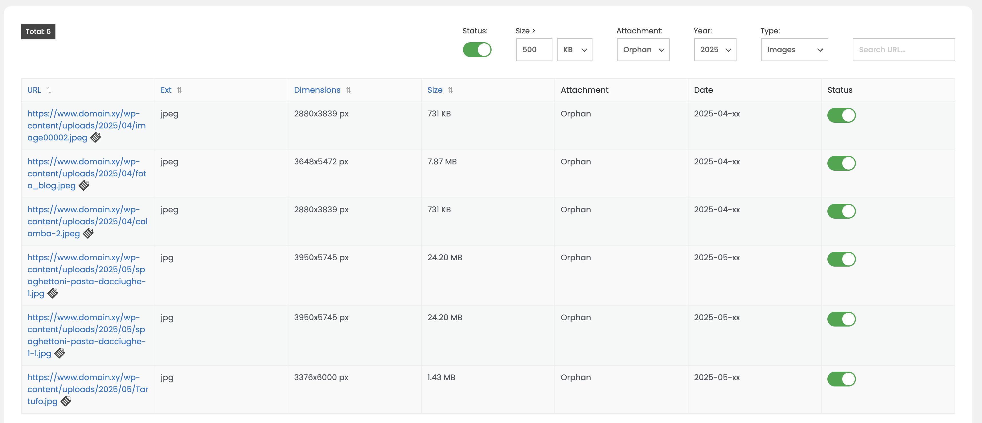 SEO indexing control for posts and pages