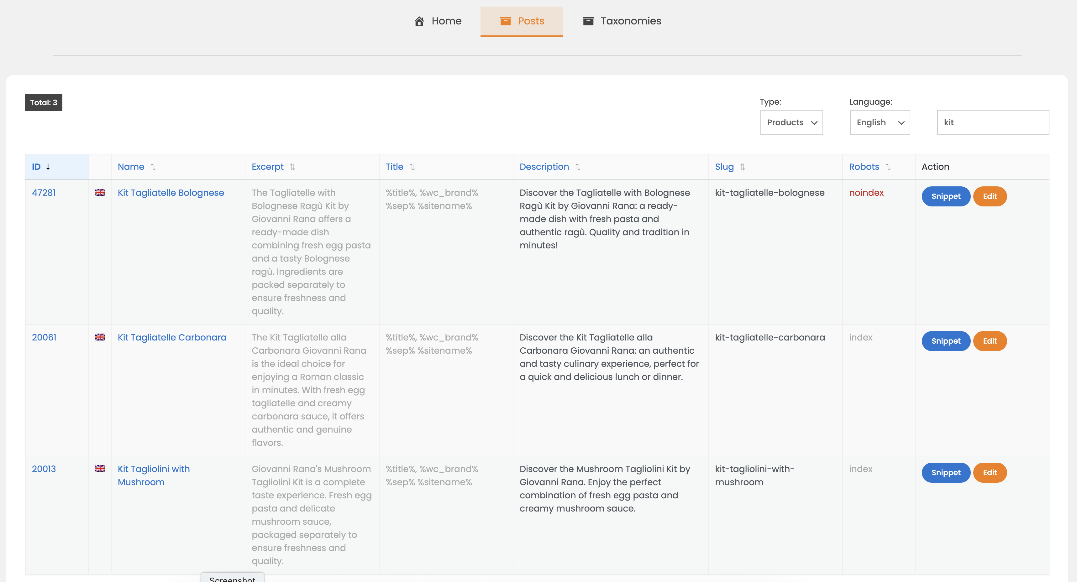 Debug log viewer with error tracking and one-click actions