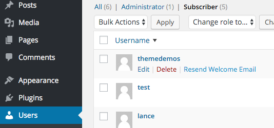 A new row action on the All Users screen.  Nothing else to see!