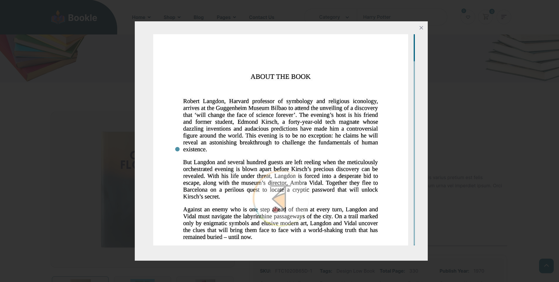 **Sample Content Popup** - Sample documents displayed in a modal popup.