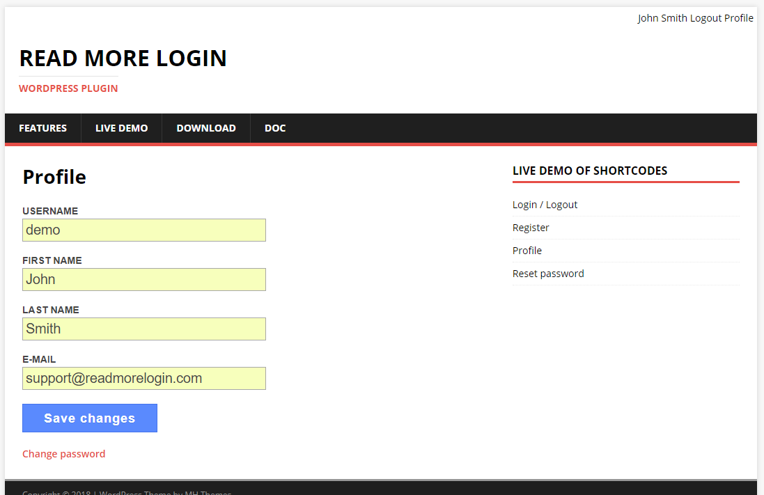 Admin page for form setup of texts and fields. The preview will show how it will look like.