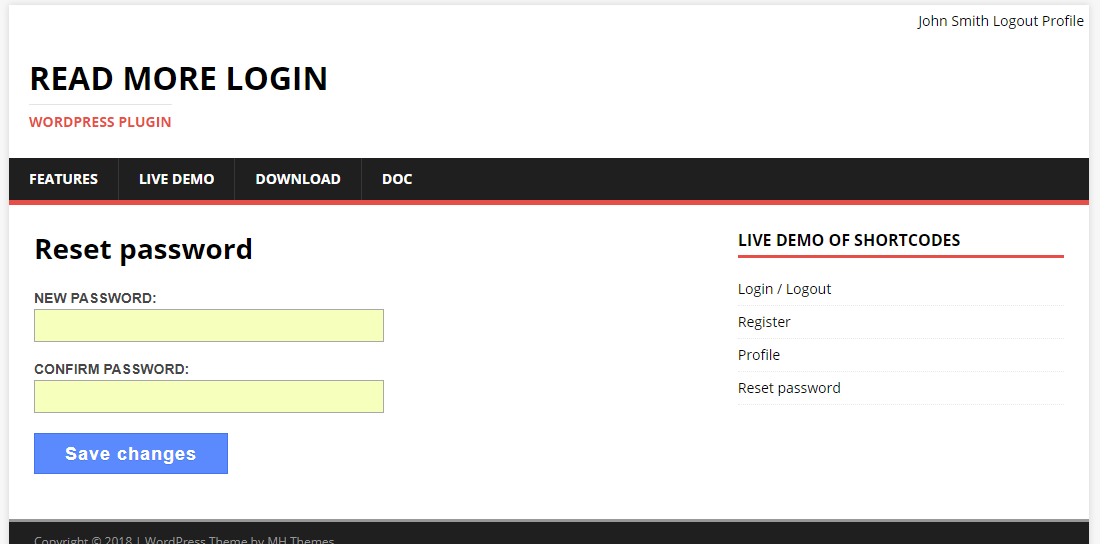 Admin page for style, color and animation settings. The preview will show how it will look like.