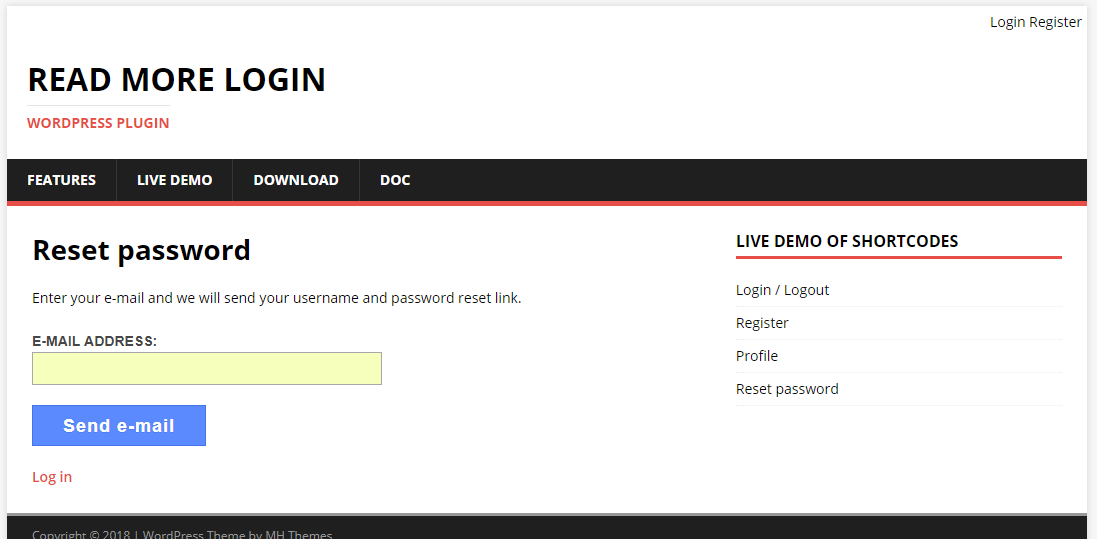 Admin page for setting e-mail texts.