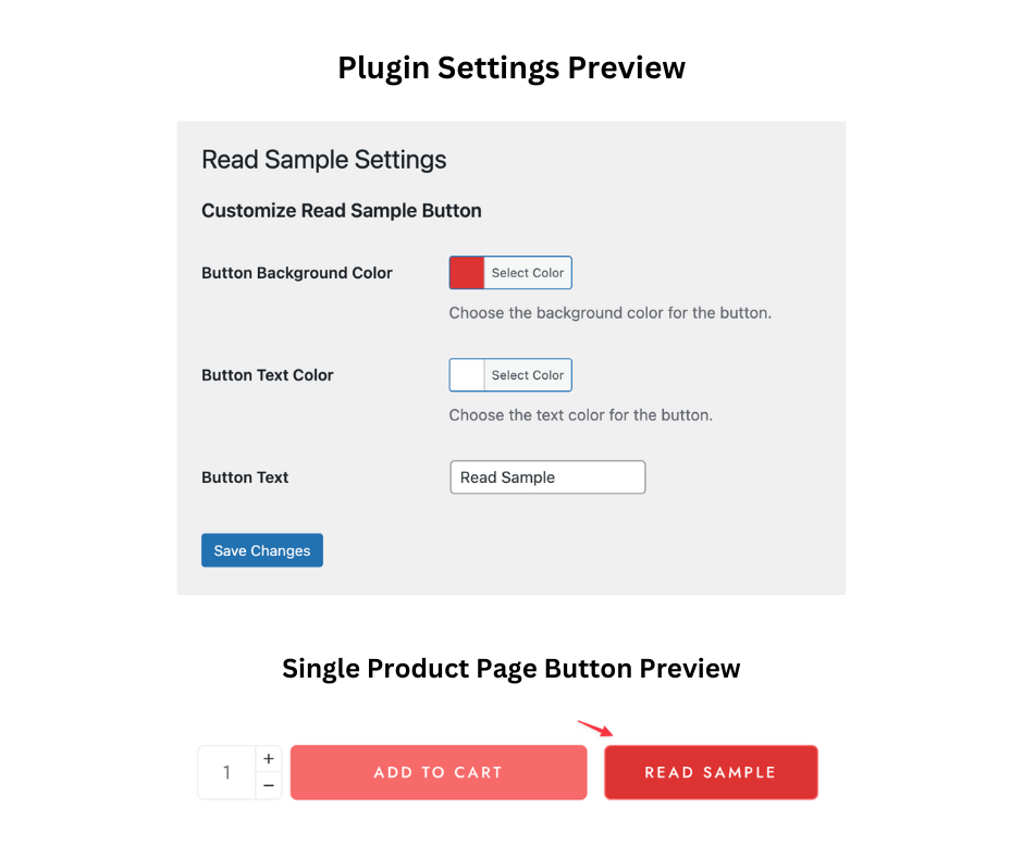 **Sample Content Popup** - Sample images displayed in a modal popup.
