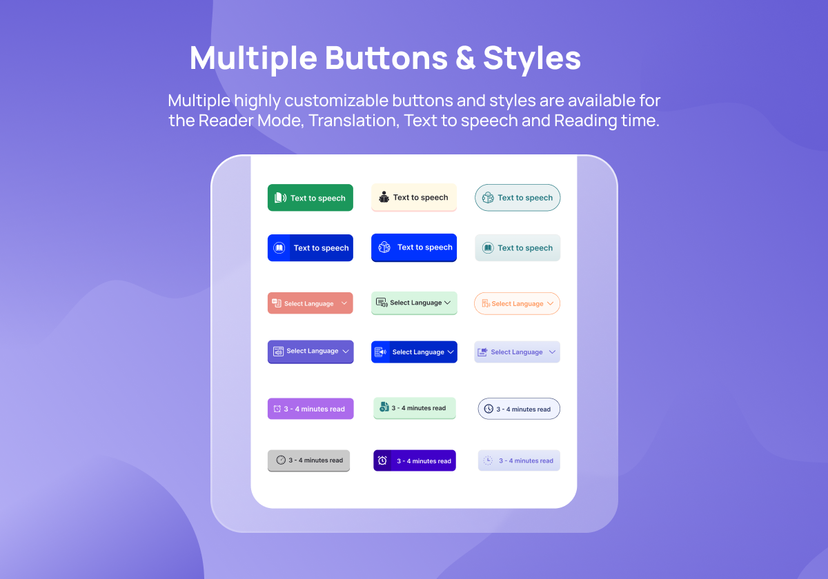 Multiple Buttons & Styles
