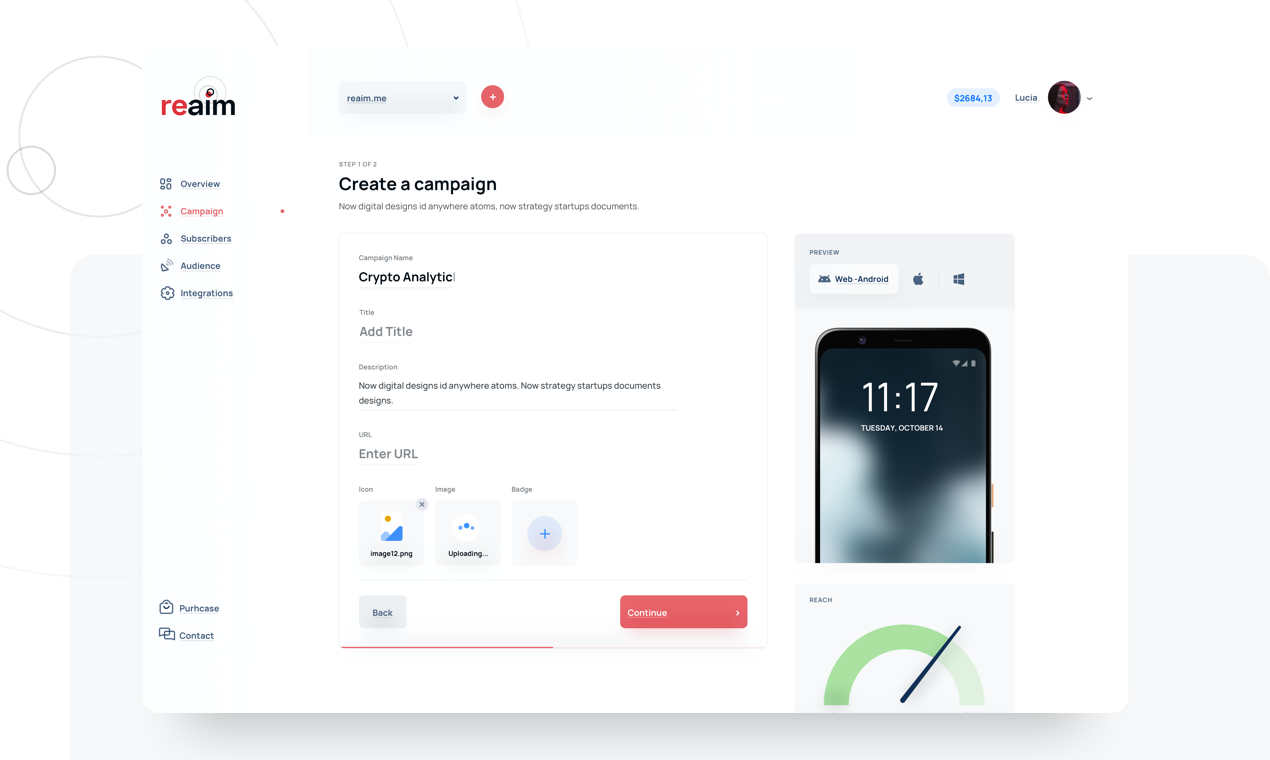 Campaign creation