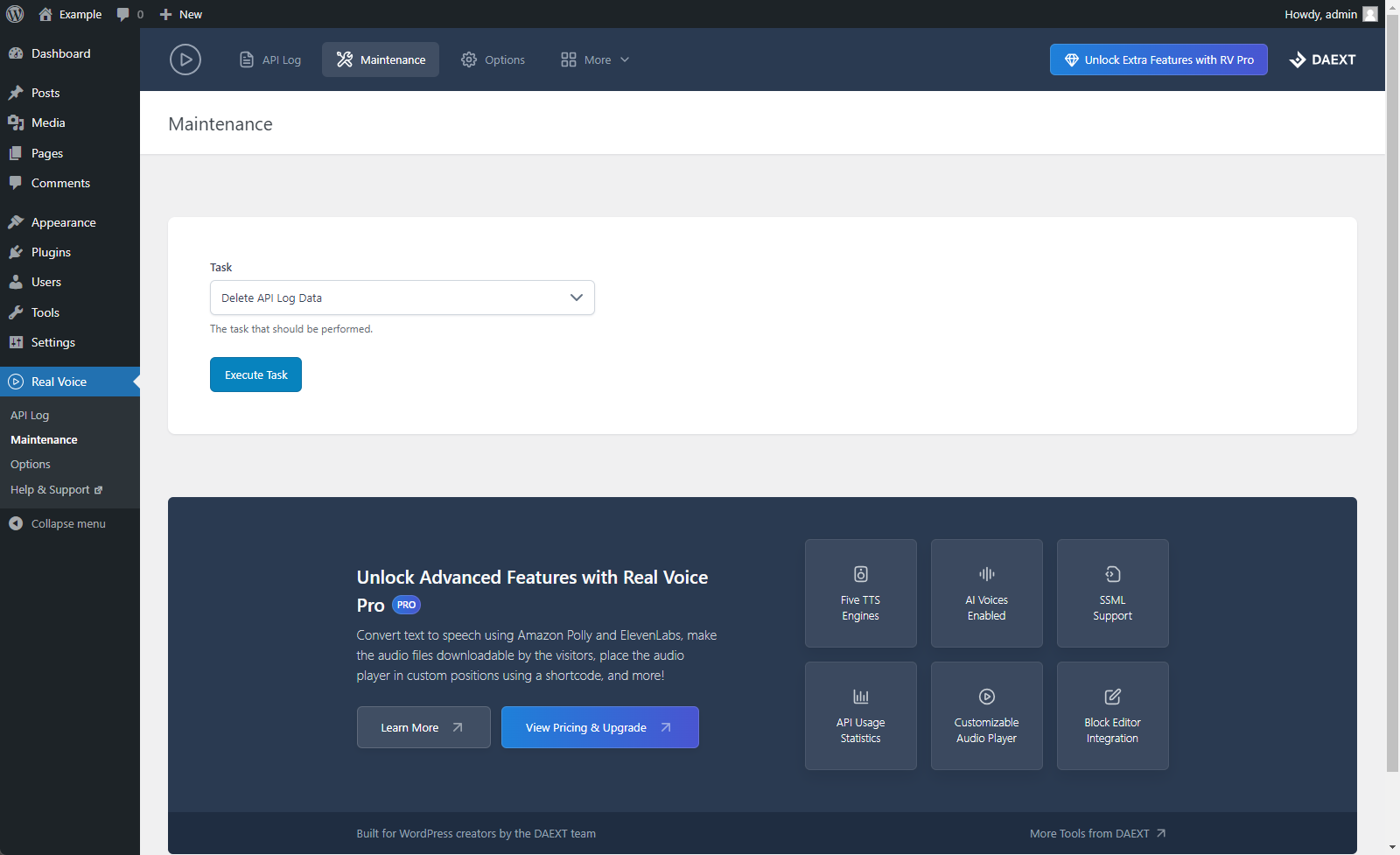 Options menu in the "Style" tab.