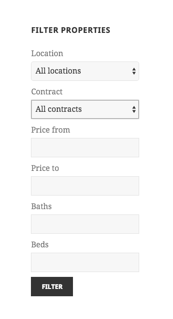 Search filter widget