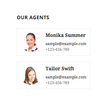 Agents widget