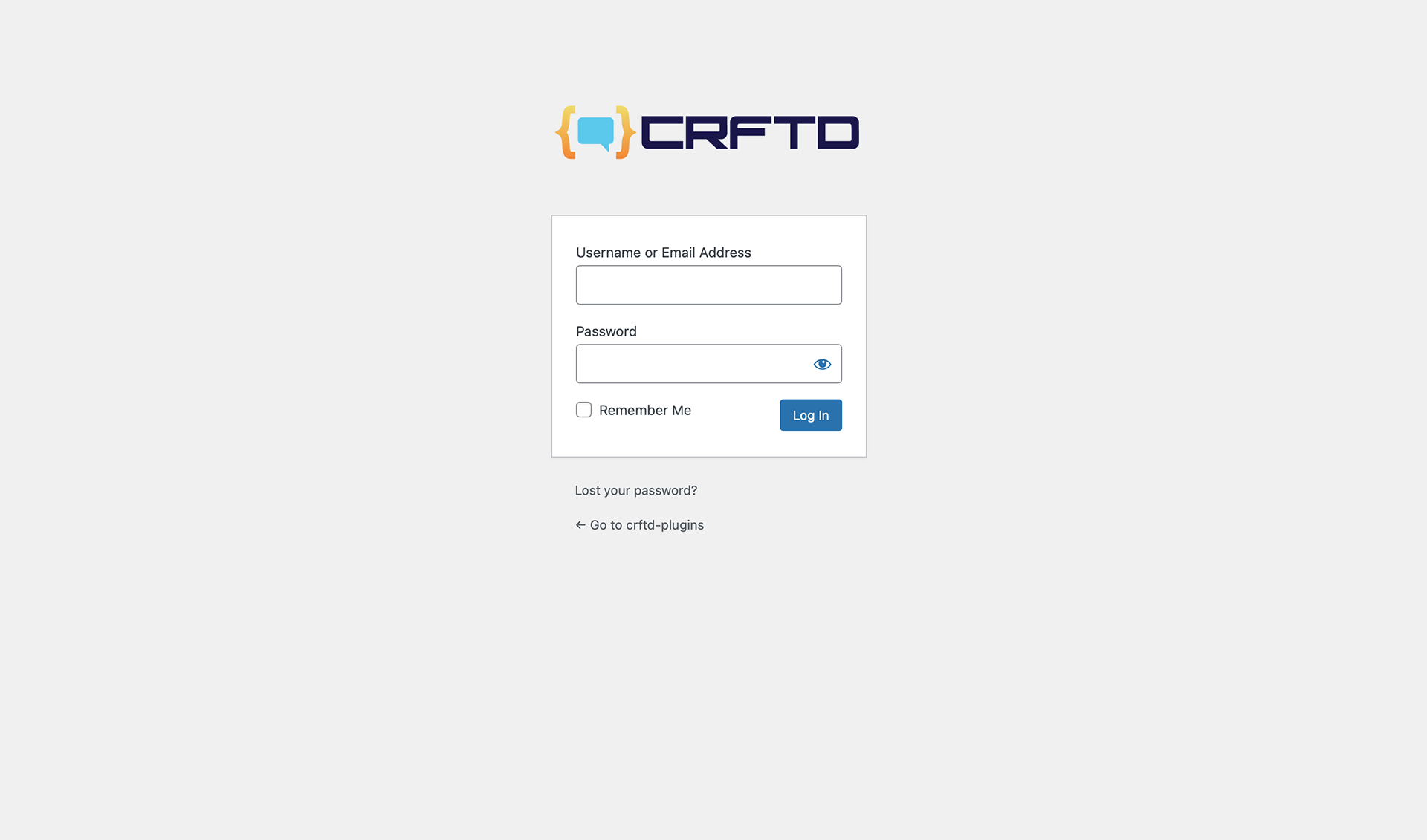 Login page with custom logo
