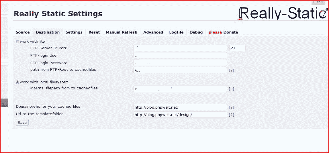 :-) large Picture: http://wordpress.org/extend/plugins/really-static/screenshot-3.jpg