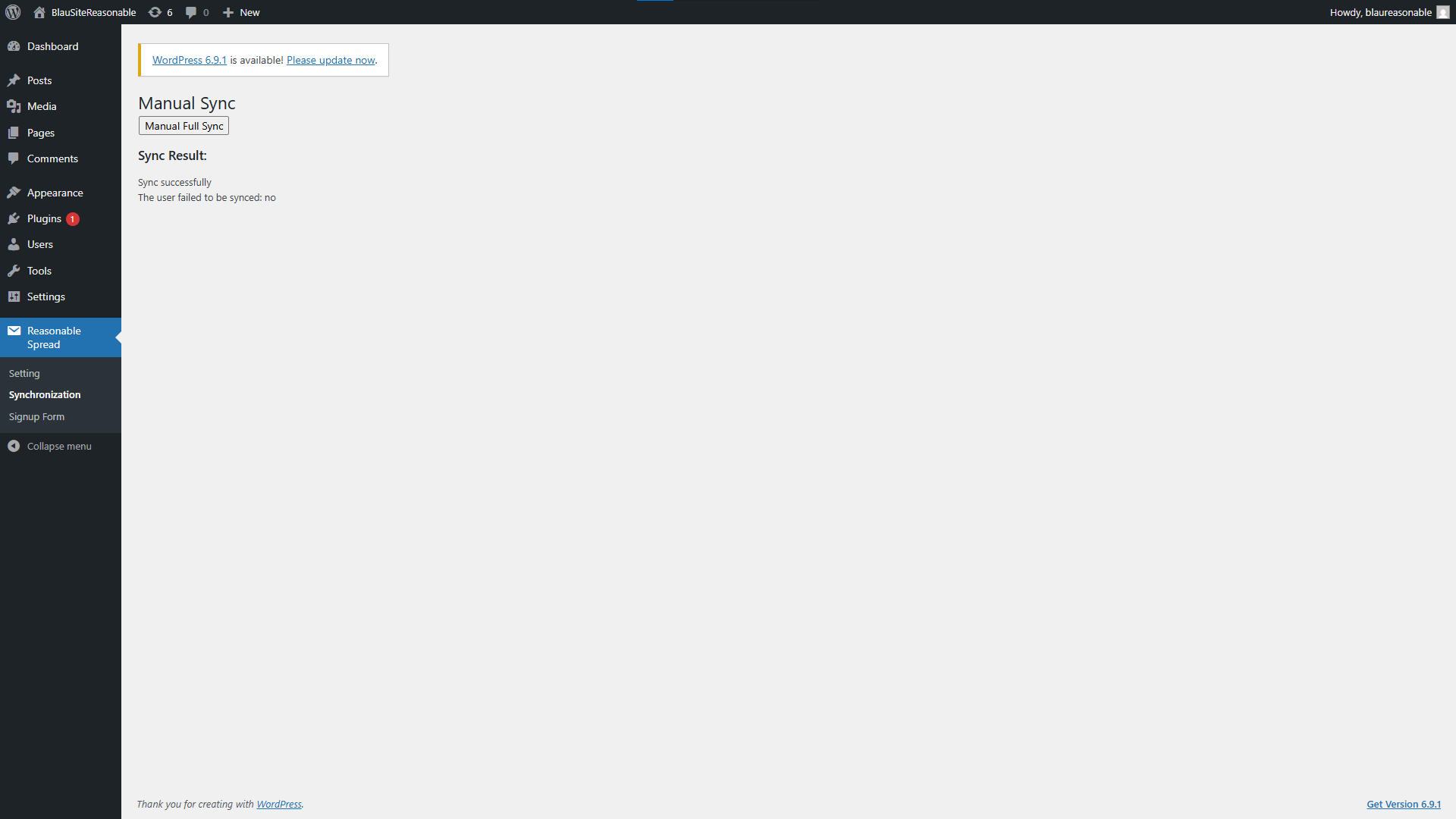 Synchronization page