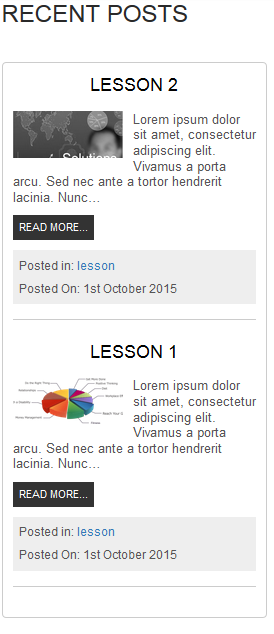 This displays list of posts in sidebar/widgets