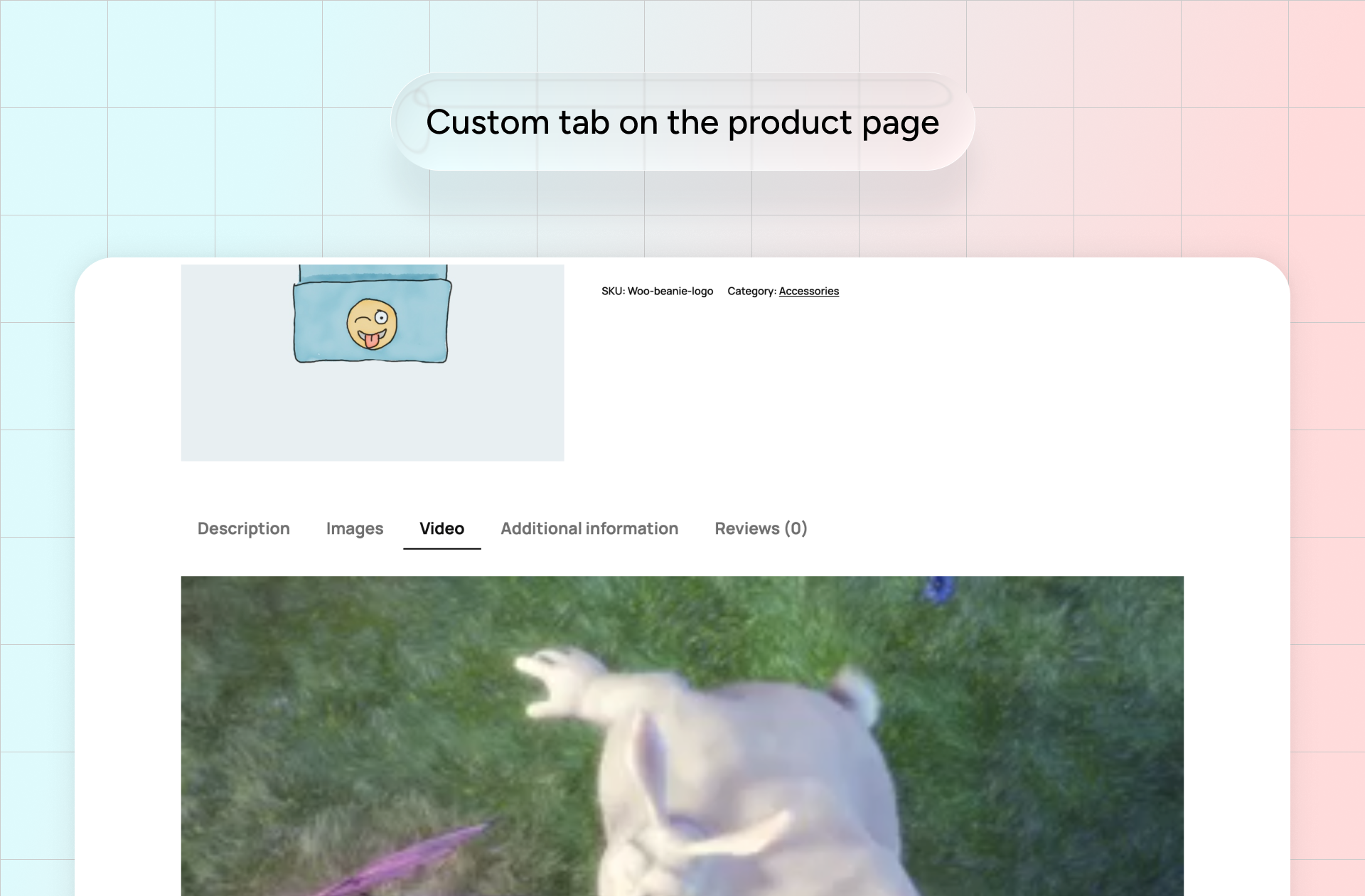 Custom tab on the product page