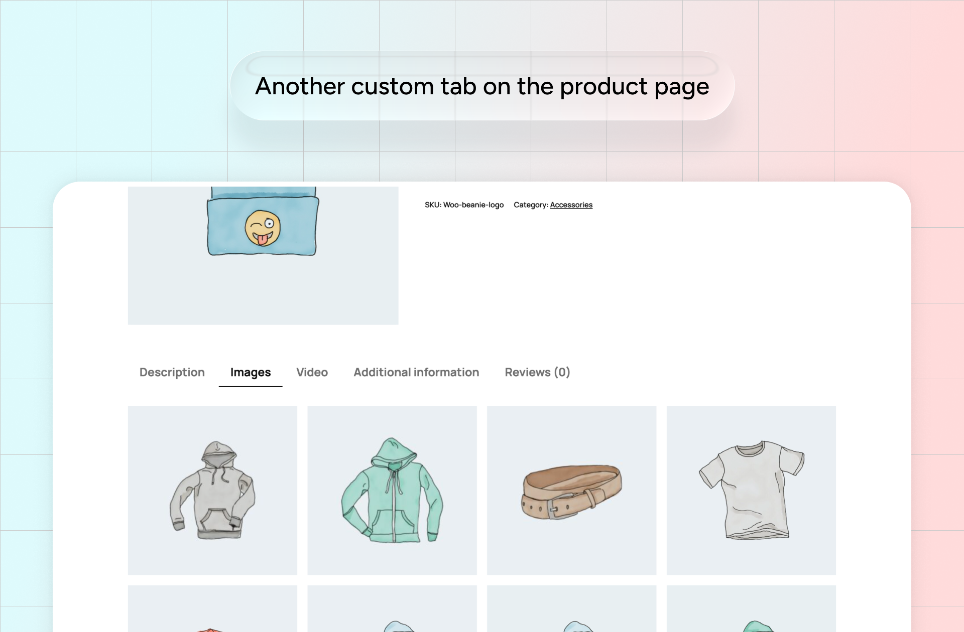 Another custom tab on the product page