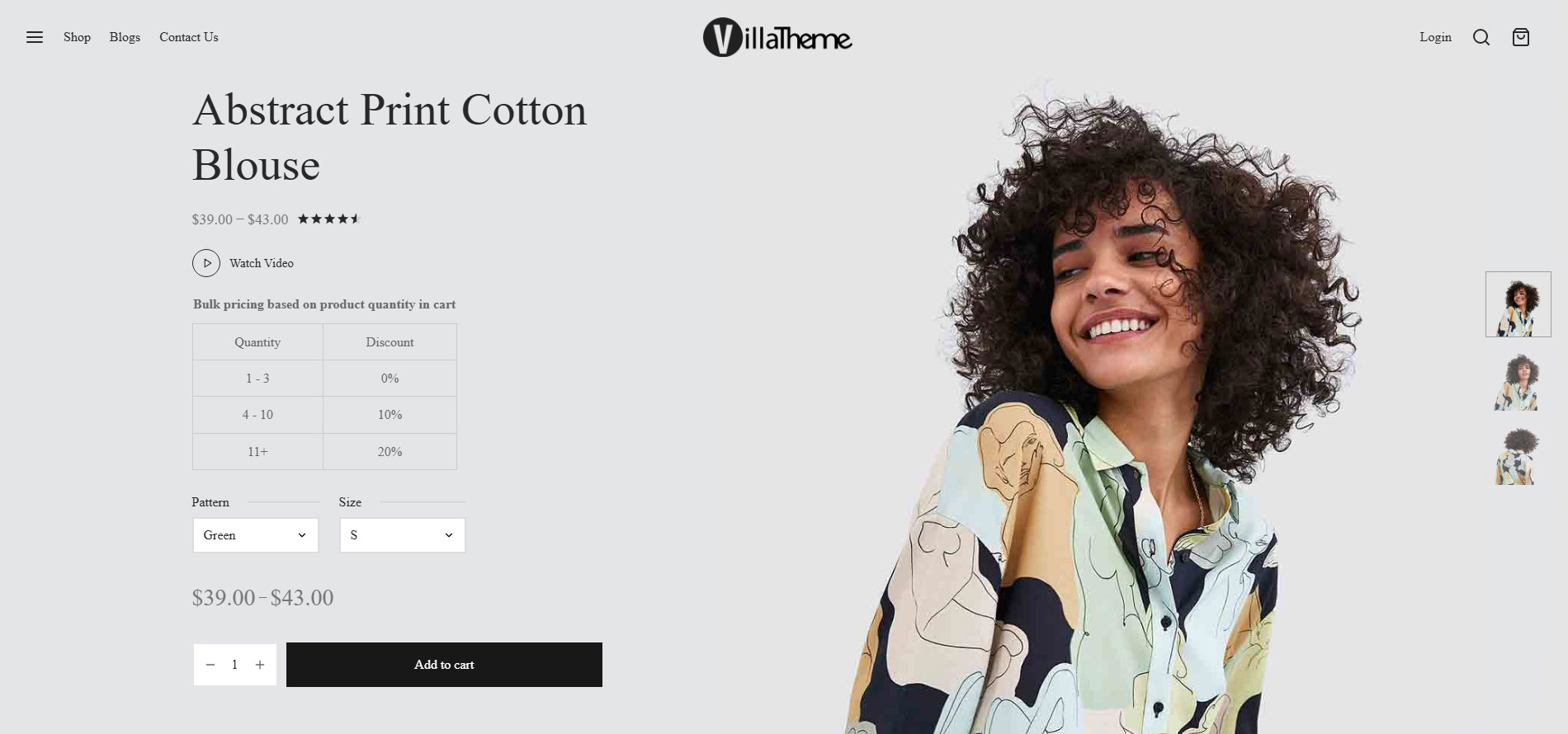 Bulk pricing base on product quantity