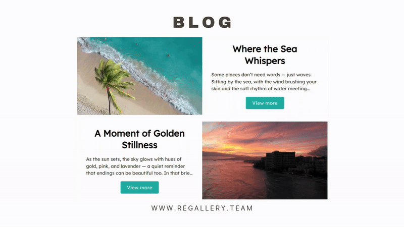 Insert gallery with Gutenberg, Elementor, Divi Builder, WP Bakery Page Builder