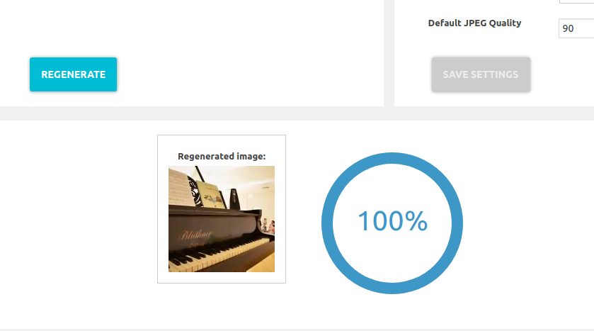 Thumbnail regeneration process in action