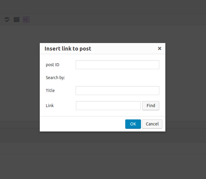 Insert shortcode form