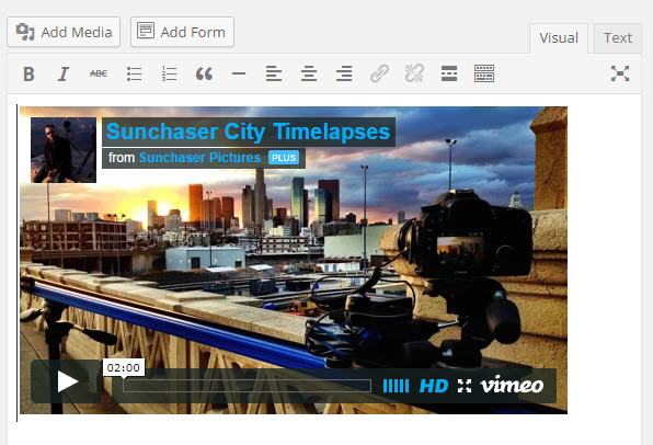 Embeds appears in editor since WP 4.0