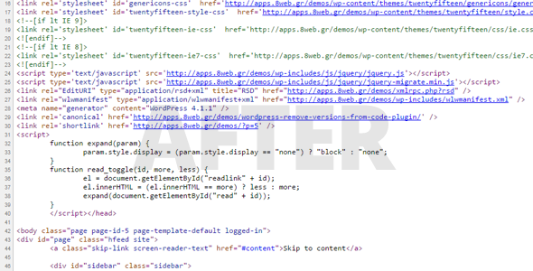 This is the final result of your code AFTER our plugin activation.