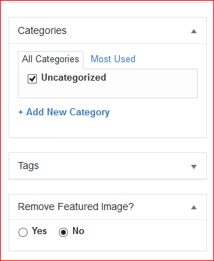 Edit Post Setting