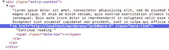 Permalink ("read more"-link) without this plugin has the #more-5 anchor