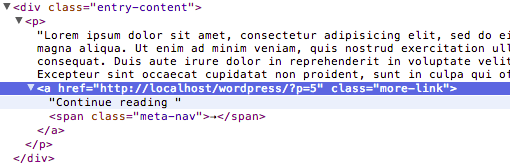 Permalink ("read more"-link) with this plugin is clean without anchor