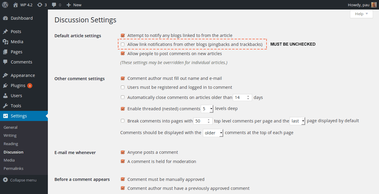 This options will be unchecked by this plugin once submitting the form.