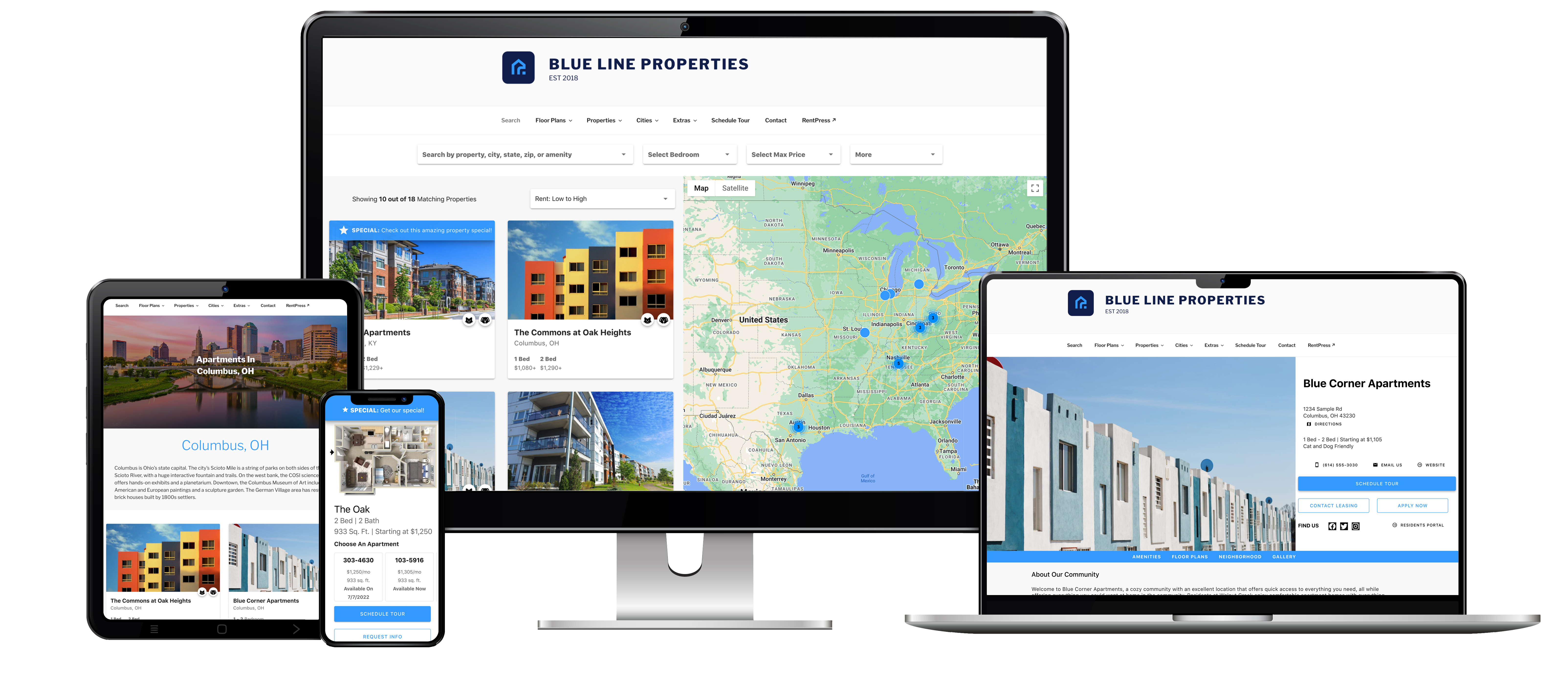 A suite of included templates adds location-based landing pages.
